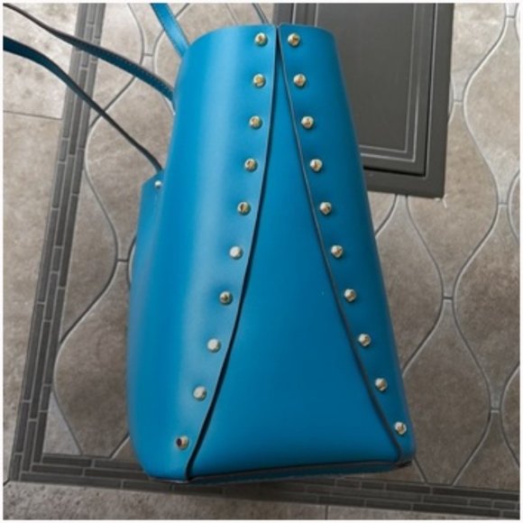 Michael Kors Manhattan Large Tote Leather Color Lagoon - Picture 4 of 16